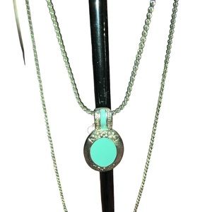 Silver and Blue Necklace